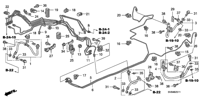 2011 Honda Civic Brake Lines (ABS) (Disk) Diagram