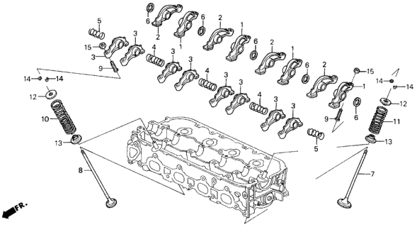 1996 Honda Prelude Valve - Rocker Arm Diagram