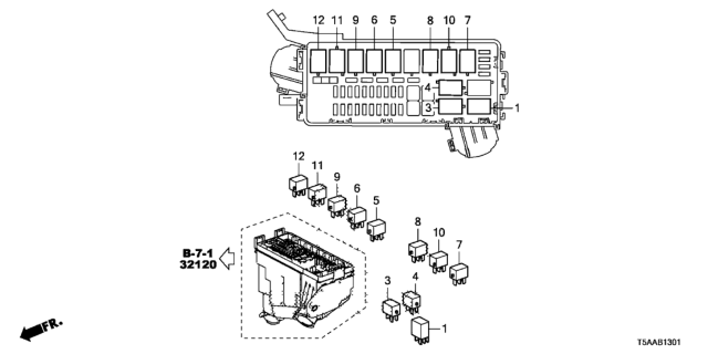 2019 Honda Fit Control Unit (Engine Room) Diagram 2