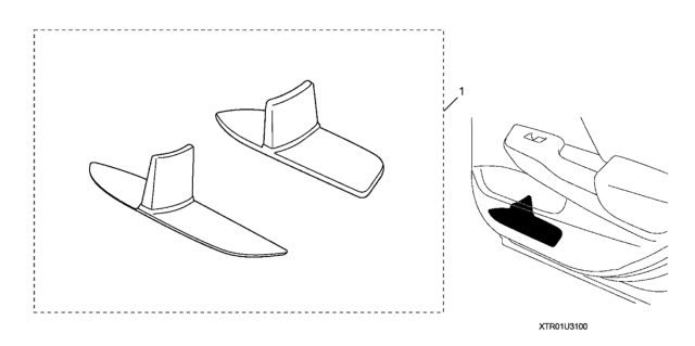 2012 Honda Civic 4 Door GX (NAVIGATION) KA 5AT Rear Cup Holder Diagram