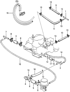 1980 Honda Accord Joint (Three-Way) Diagram for 17321-689-661