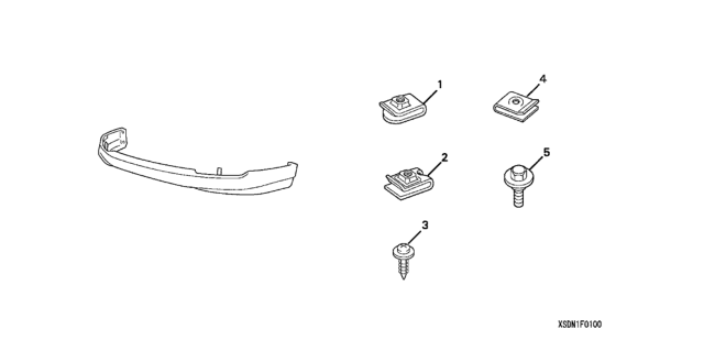 2005 Honda Accord 2 Door EX KA 5MT Front Underbody Spoiler Diagram