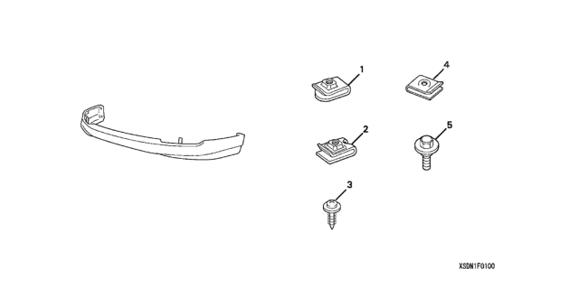 2005 Honda Accord Front Underbody Spoiler Diagram