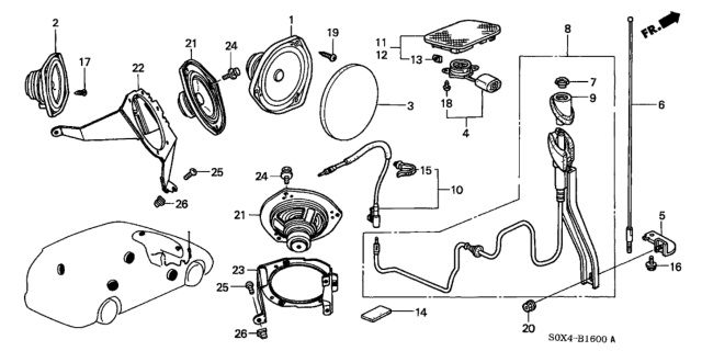 2003 Honda Odyssey Lid Assy., L. Instrument (Upper) *G48L* (DARK FERN) Diagram for 77137-S0X-A01ZA