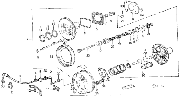 1987 Honda Civic Ring, Snap Diagram for 46425-SA0-003