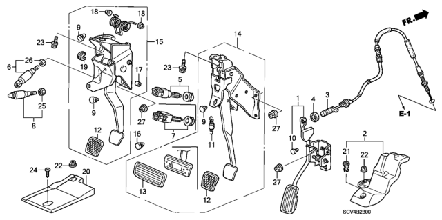 2003 Honda Element Pedal Diagram