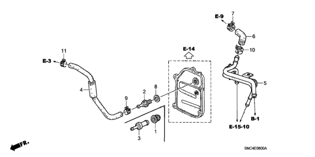 2007 Honda Civic PCV Tube Diagram