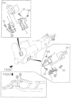 1999 Honda Passport 4 Door 4LX-W KA 5MT Engine Mount (Front) Diagram