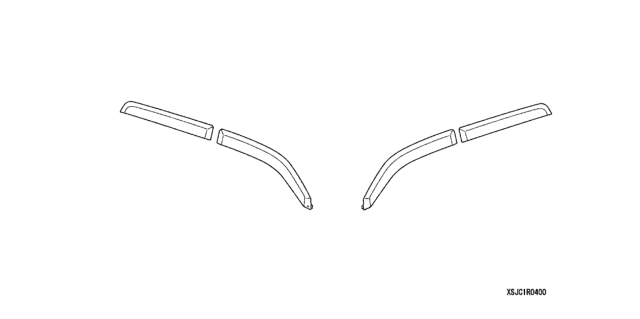 2011 Honda Ridgeline Door Visors Diagram