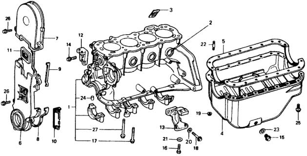 1975 Honda Civic Bolt, Ubs (8X35) Diagram for 90125-369-000