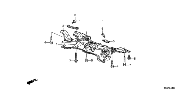 2013 Honda Fit Front Sub Frame Diagram