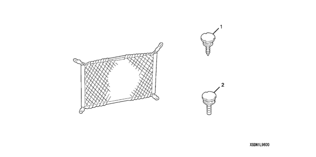 2007 Honda Accord 2 Door LX-SUL KL 5AT Cargo Net Diagram