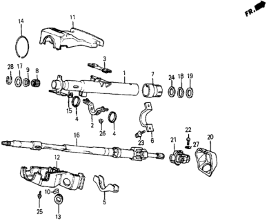1985 Honda Civic Steering Column Diagram