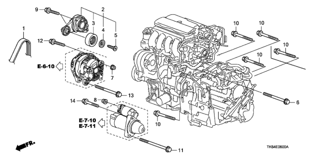 2011 Honda Fit Auto Tensioner Diagram