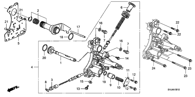 2009 Honda Odyssey AT Regulator Body Diagram