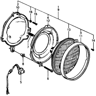 1977 Honda Civic 3 Door ** (1200) ** 4MT Headlight Diagram