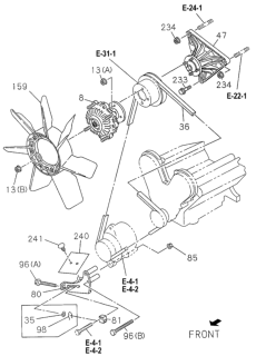 1996 Honda Passport Clutch, Cooling Fan Diagram for 8-97135-167-0