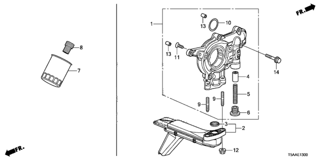 2019 Honda Fit Oil Pump - Oil Strainer Diagram
