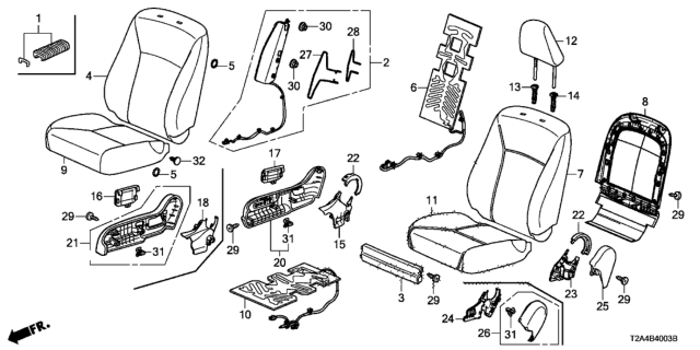 2013 Honda Accord A/B Wire B R,FR B Diagram for 81286-T2F-A01