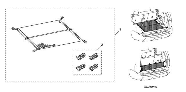 2013 Honda Pilot Cargo Net Diagram