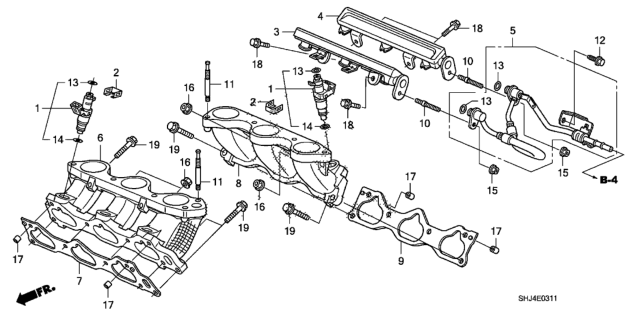 2009 Honda Odyssey Fuel Injector Diagram