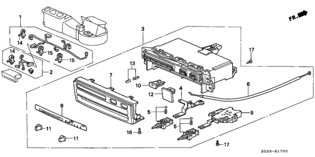 1998 Honda Civic 3 Door CX KA 4AT Heater Control Diagram