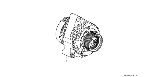 2002 Honda Accord 4 Door LX (V6) KA 4AT Alternator (Delphi) (V6) Diagram