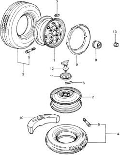 1981 Honda Civic Disk, Wheel (4-Jx12) Diagram for 42700-SA0-901