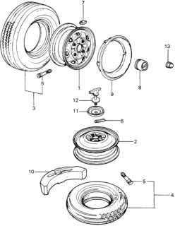 1983 Honda Civic Disk, Wheel (4-Tx13) (Kanai) Diagram for 42700-SA0-671