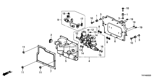 2019 Honda Clarity Fuel Cell Plate B, Regulator Diagram for 3D913-5WM-A01