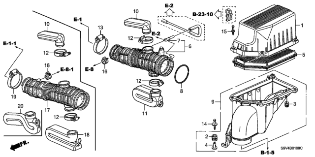 2006 Honda Pilot Air Cleaner Diagram