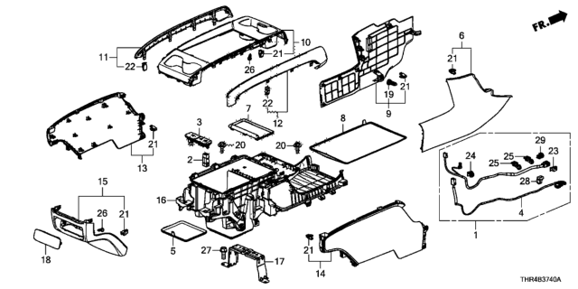 2020 Honda Odyssey Holder, FR. Jacks Diagram for 39115-THR-A71