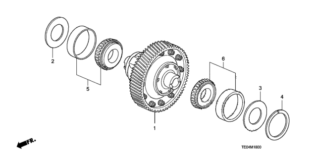 2008 Honda Accord MT Differential (V6) Diagram