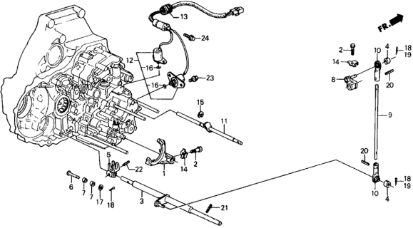 1989 Honda Civic Solenoid Assy., Shift Diagram for 28200-PS5-003