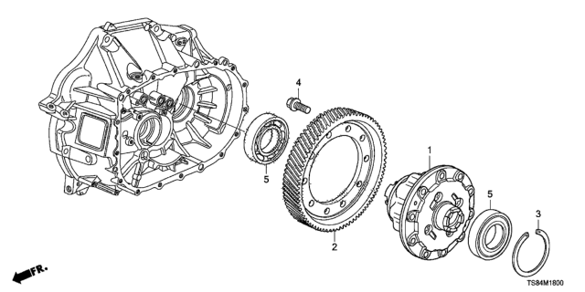 2014 Honda Civic MT Differential (2.4L) Diagram