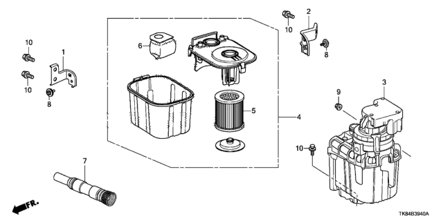 2016 Honda Odyssey Bag, Collection Diagram for 84909-TK8-A01