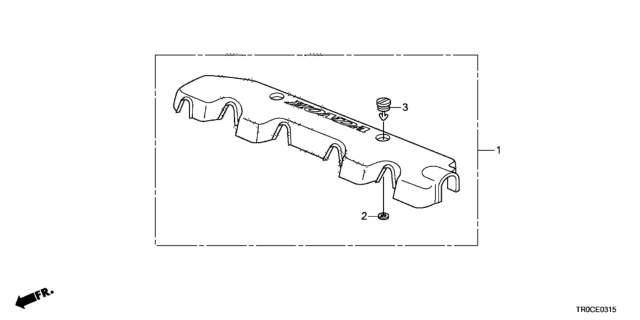 2015 Honda Civic 4 Door LX (HCM ENGINE) KA 5MT Engine Cover (1.8L) Diagram