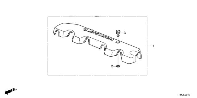 2014 Honda Civic Engine Cover (1.8L) Diagram