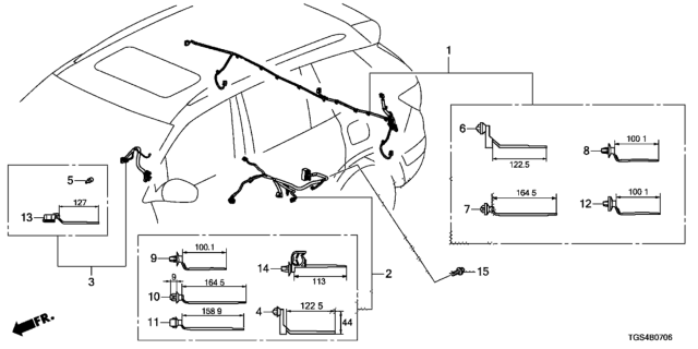 2020 Honda Passport 5 Door EXL (AWD) KA 9AT Wire Harness Diagram 7