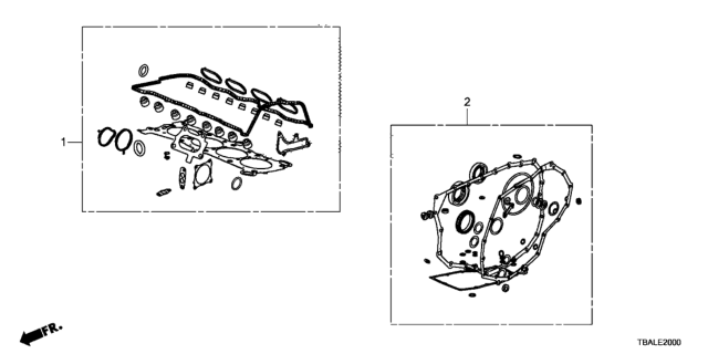 2020 Honda Civic Gasket Kit Diagram