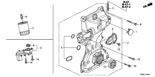 2013 Honda Civic Oil Pump (1.8L) Diagram