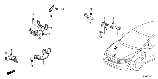 2019 Honda Clarity Electric Wire Harness Bracket Diagram