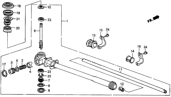 1985 Honda Civic Grommet A, Steering Rack Diagram for 53501-SB2-000