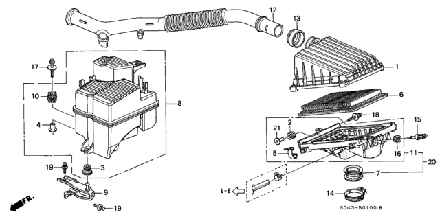 1997 Honda Civic Air Cleaner Diagram