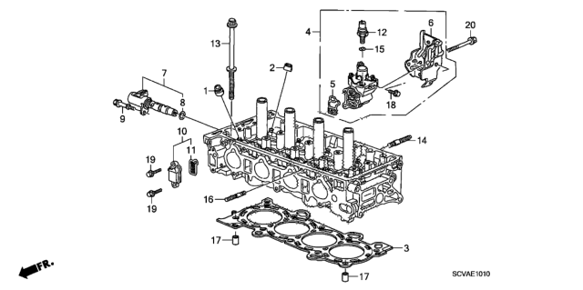 2008 Honda Element 5 Door SC KA 5AT VTC Oil Control Valve Diagram