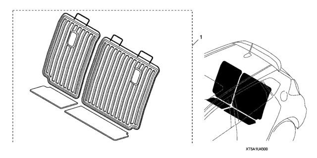 2018 Honda Fit 2ND Row Seat Back Protector Diagram