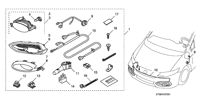 2015 Honda Civic Foglight (Auto Light With Lane Watch) Diagram