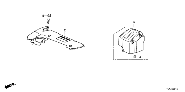 2018 Honda CR-V Engine Cover (2.4L) Diagram