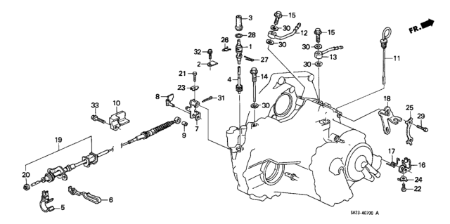 1990 Honda CRX 2 Door DX KA 4AT AT Control Wire Diagram