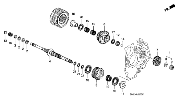 1992 Honda Accord Collar (39X46X23.5) Diagram for 90512-PX4-701